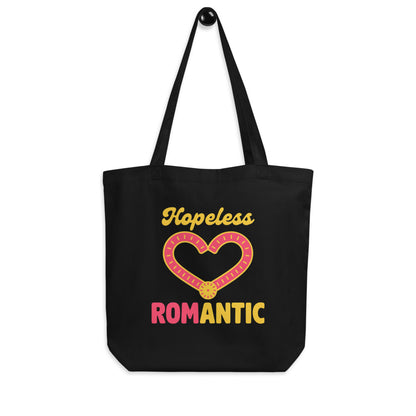 Hopeless ROMantic funny physical therapy tote bag — Black, hanger