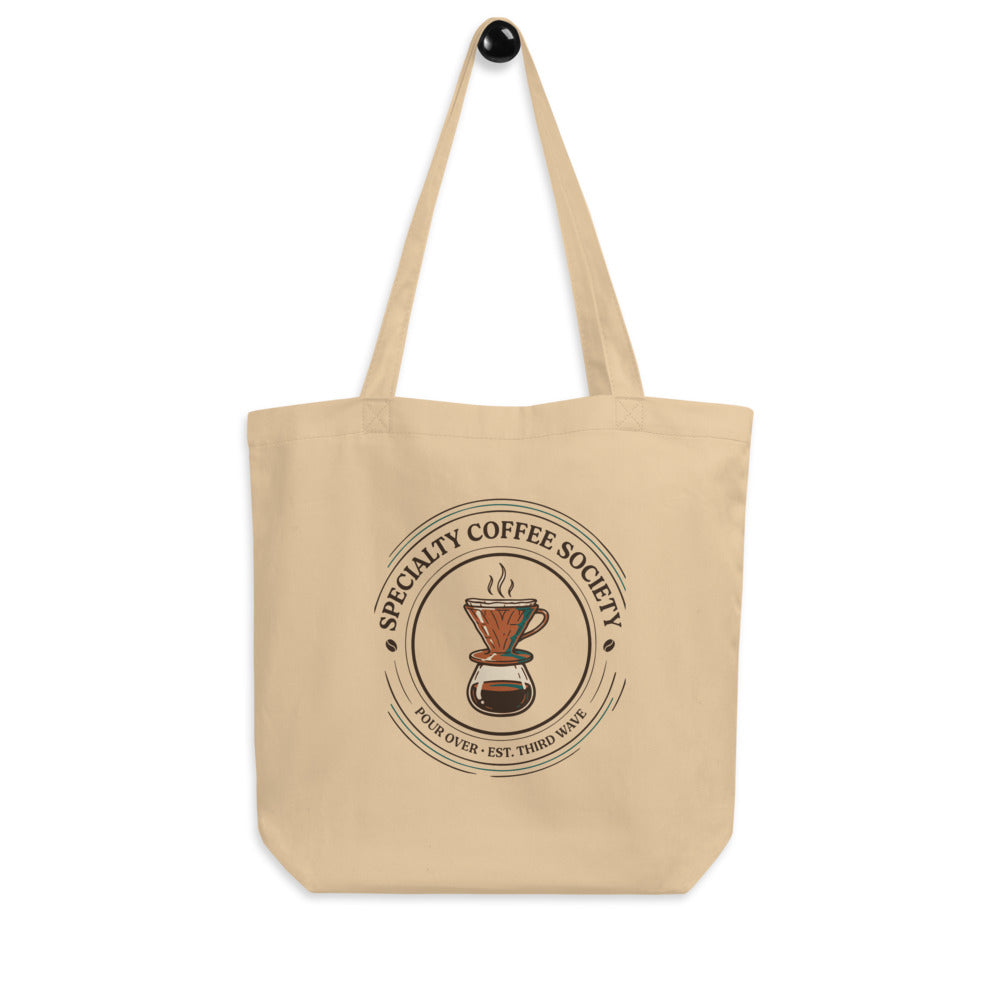 Specialty Coffee Society specialty coffee tote bag — Oyster, hanger