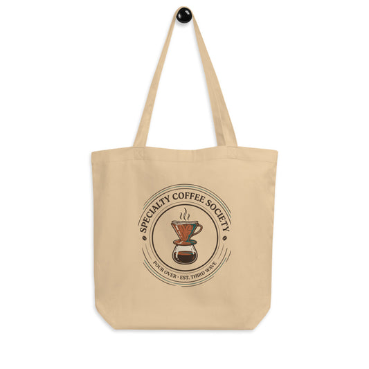 Specialty Coffee Society specialty coffee tote bag — Oyster, hanger