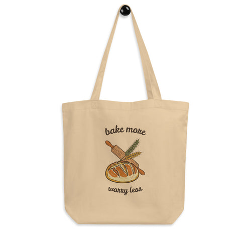 Sourdough Tote, Baking Tote, Home Baker Gift — Bake More Worry Less Retro Kitchen Sourdough Tote