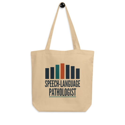 Mid-Century Clinic speech therapy canvas tote bag — Oyster, hanger