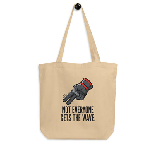 Not Everyone Gets The Wave biker wave motorcycle tote bag — Oyster, hanger
