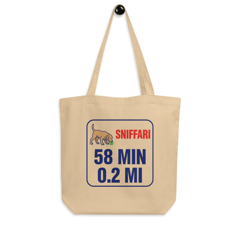 Sniff Walk Recap funny dog dad tote bag — Oyster, hanger