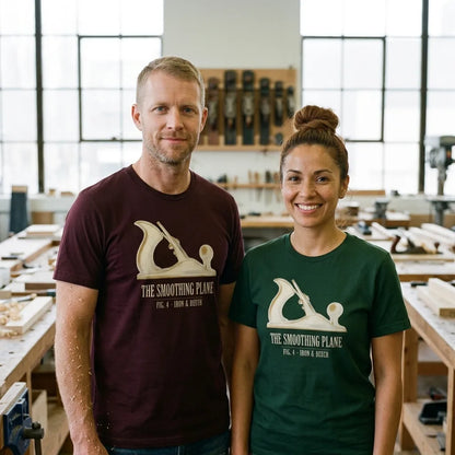 Fig. 4 The Smoothing Plane woodworking tee — lifestyle