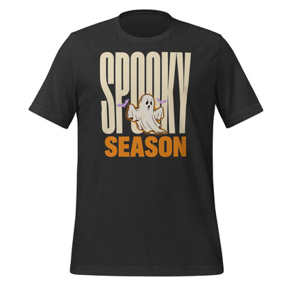 Spooky Season retro Halloween ghost typography tee — Dark Grey, front