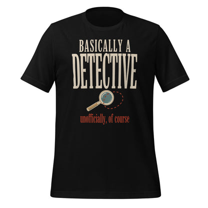 Basically a Detective vintage true crime tee — Black, front