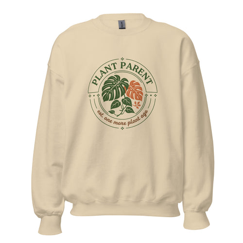 Plant Parent Sweatshirt, Retro Botanical Plant Lover Crewneck — Houseplant Gift