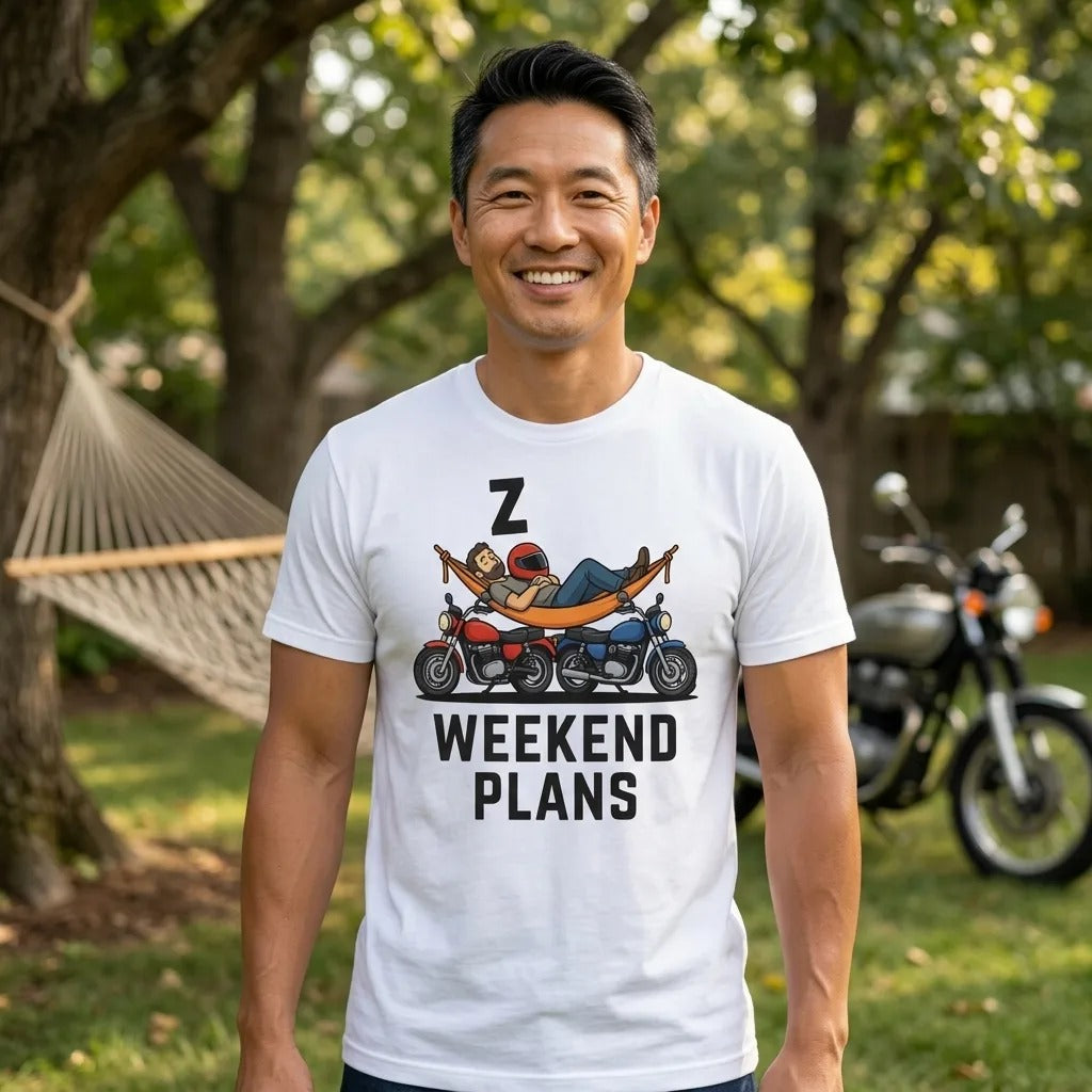 Weekend Plans funny motorcycle dad tee — lifestyle
