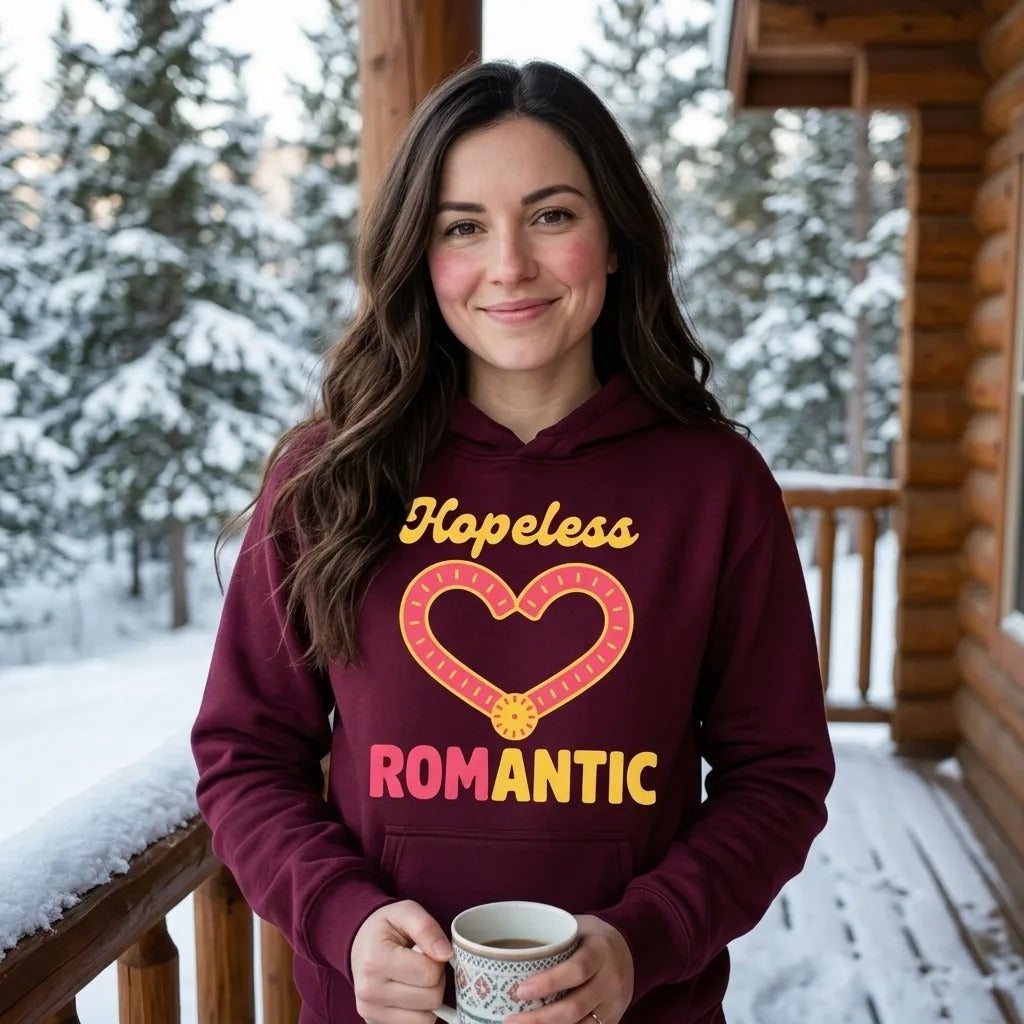 Hopeless ROMantic funny physical therapy hoodie — lifestyle