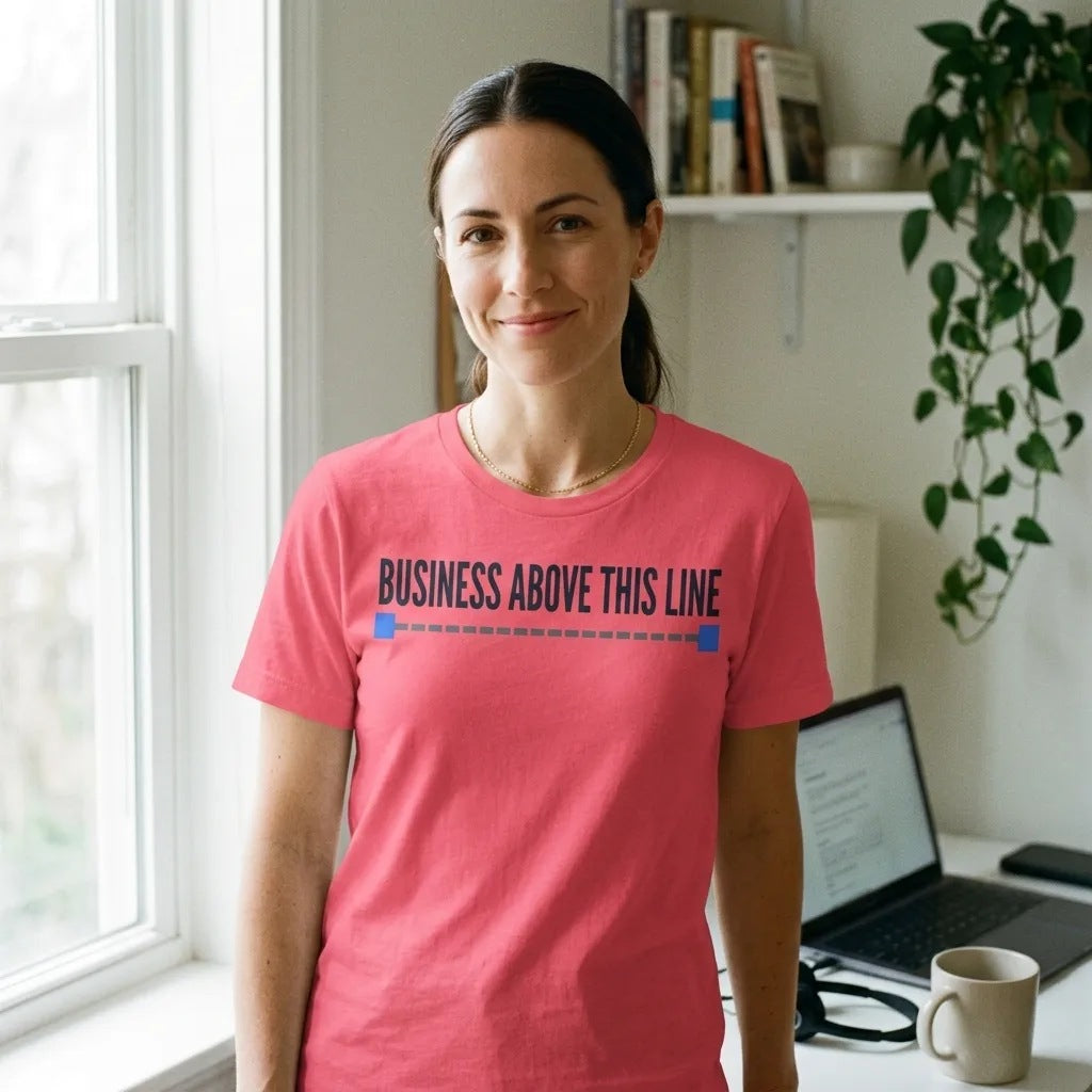 Business Above This Line unisex t-shirt — lifestyle