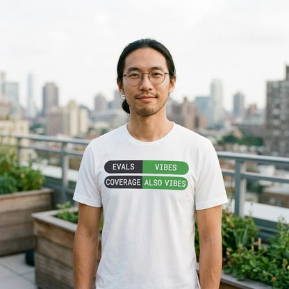 Eval Suite Vibes agentic AI engineer tee — lifestyle