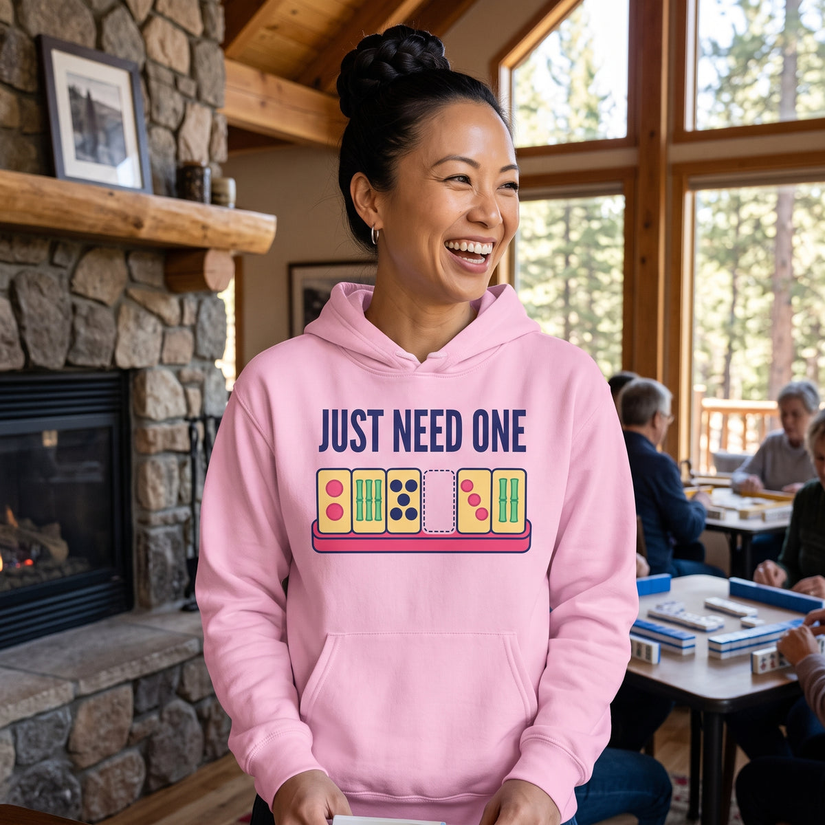 Just Need One funny mahjong hoodie — lifestyle
