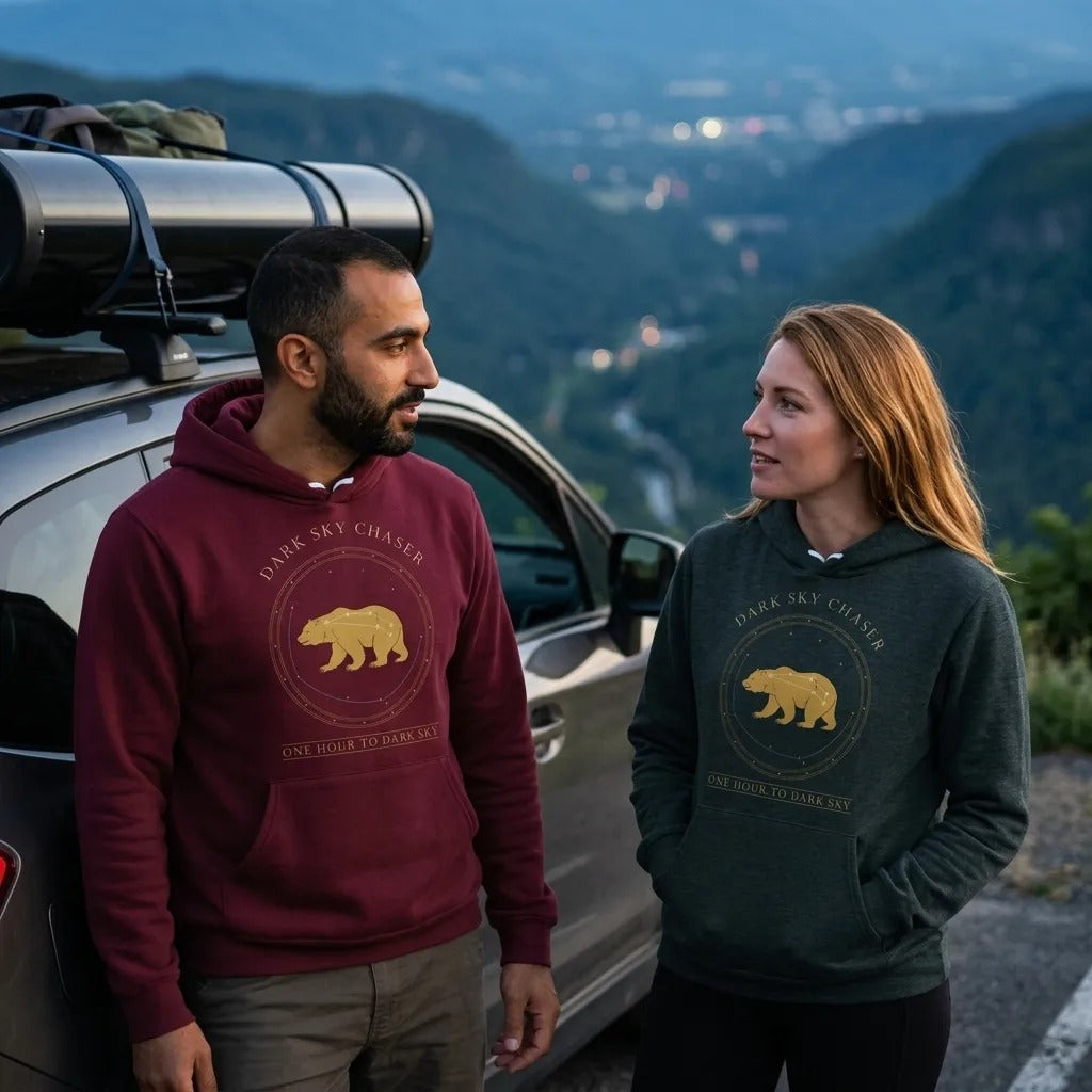 Dark Sky Chaser Ursa Major constellation astronomy hoodie — lifestyle