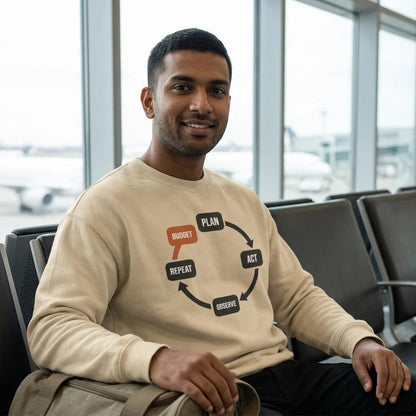 Plan Act Observe Repeat crewneck sweatshirt — lifestyle