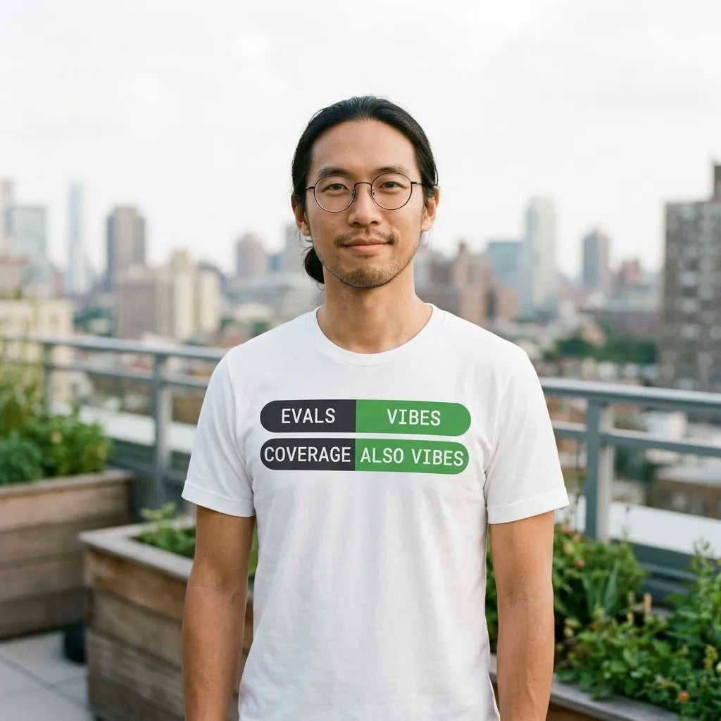 Eval Suite Vibes agentic AI engineer tee — lifestyle