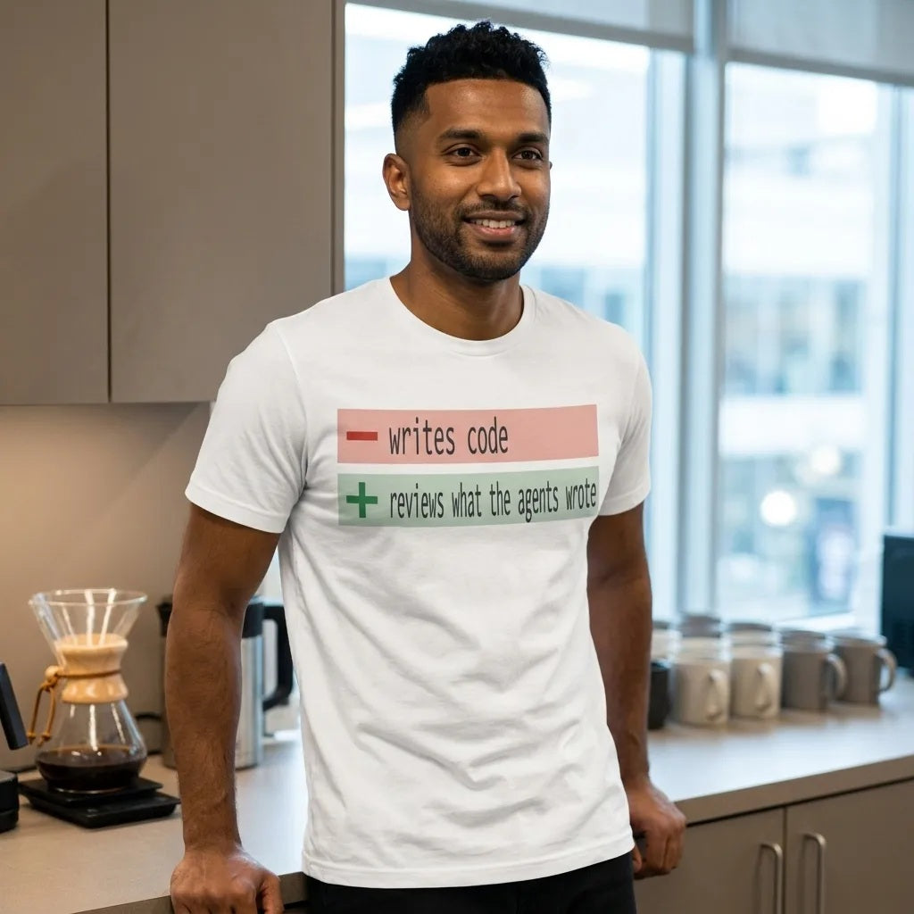 The Diff agentic AI engineer tee — lifestyle