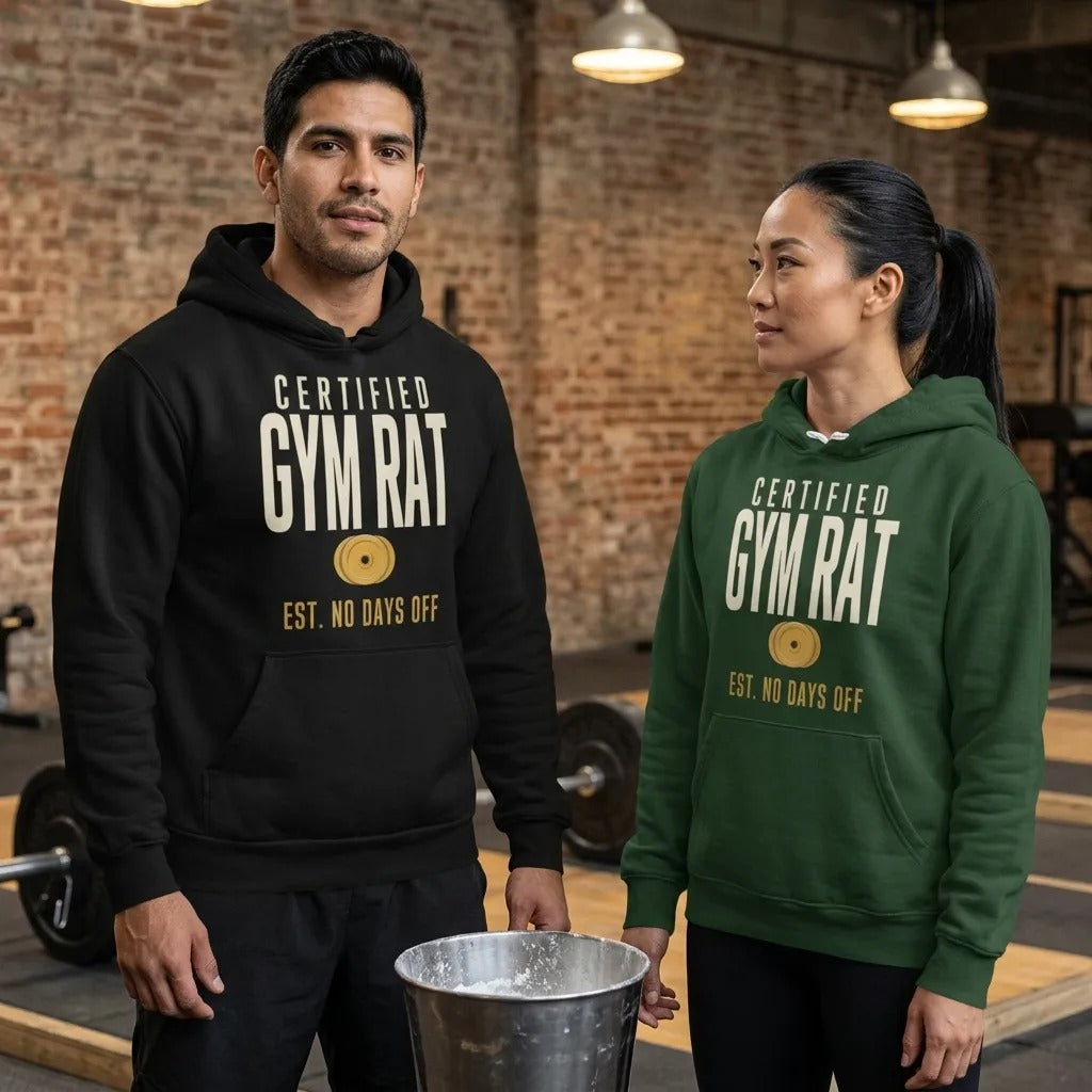 Certified Gym Rat vintage athletic hoodie — lifestyle