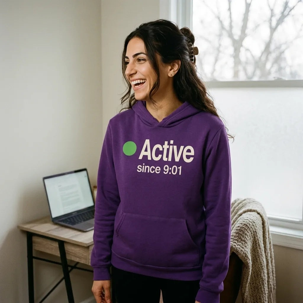 Active Since 9:01 presence status unisex hoodie — lifestyle