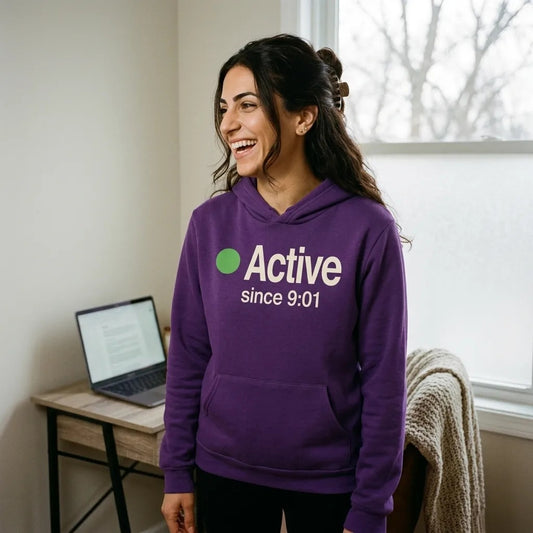 Active Since 9:01 presence status unisex hoodie — lifestyle