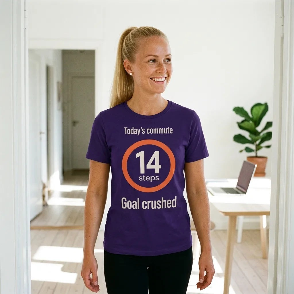 Today's Commute 14 Steps work from home unisex t-shirt — lifestyle