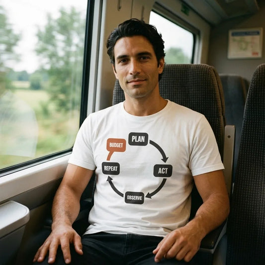 Plan Act Observe Repeat tee — lifestyle