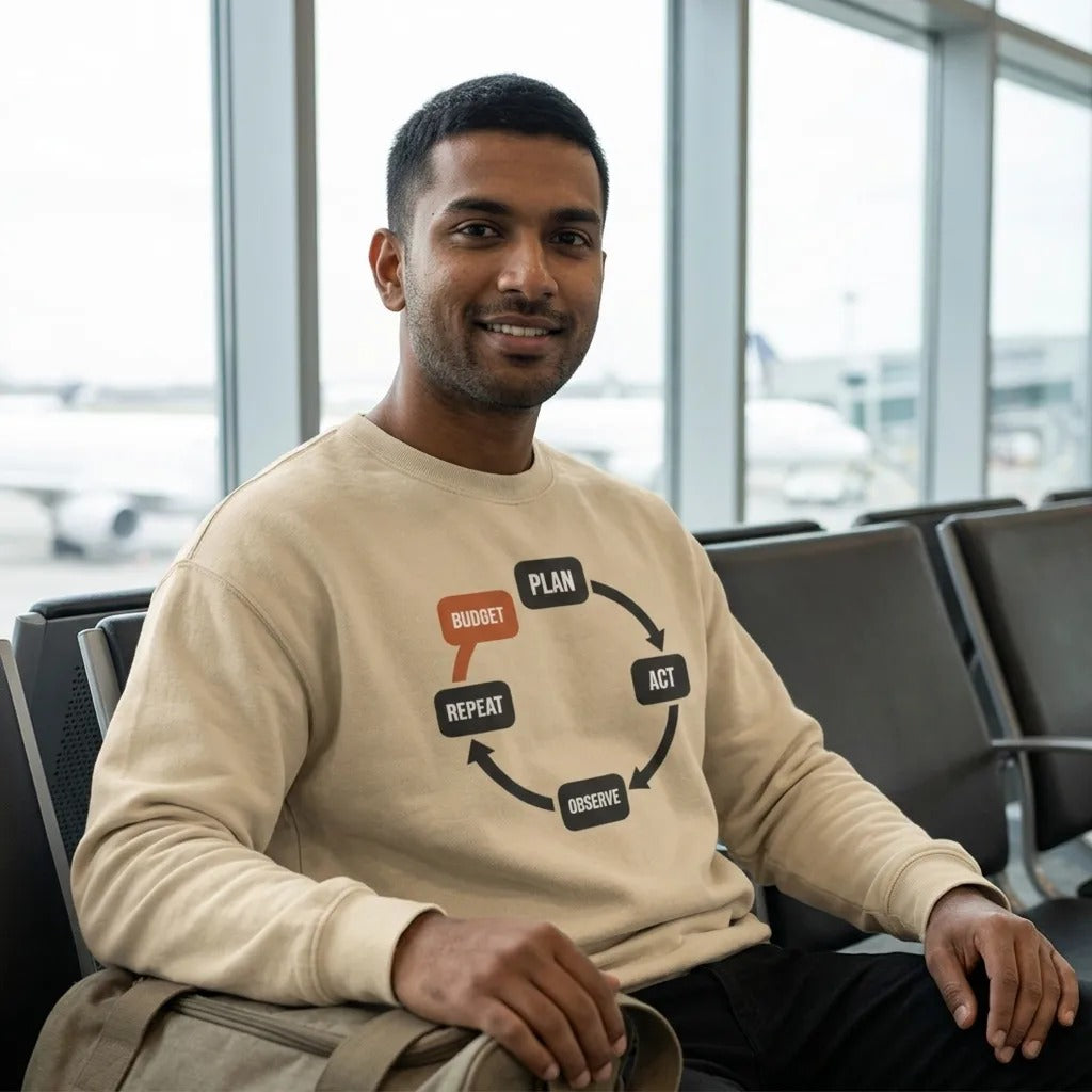 Plan Act Observe Repeat crewneck sweatshirt — lifestyle