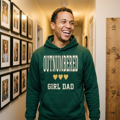 Girl Dad Outnumbered & Proud hoodie — lifestyle