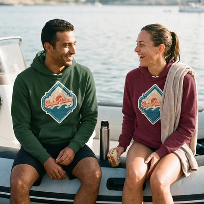 Surface Interval vintage scuba diving travel decal hoodie — lifestyle