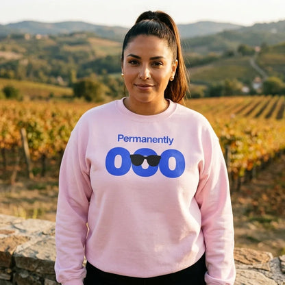 Permanently OOO out of office crewneck sweatshirt — lifestyle