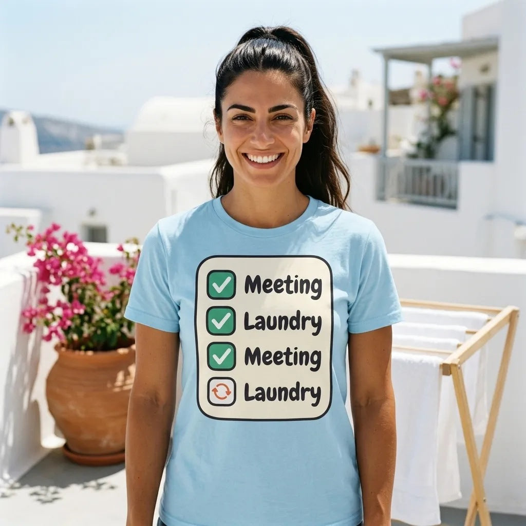 Meeting Laundry funny work from home unisex t-shirt — lifestyle