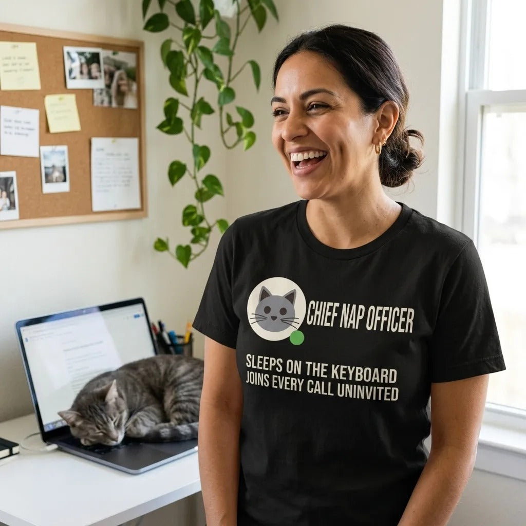 Chief Nap Officer cat profile card unisex t-shirt — lifestyle