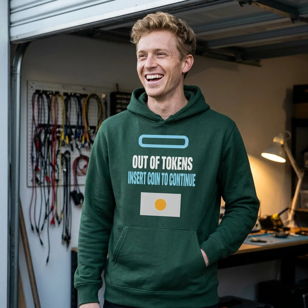 Insert Coin To Continue out of tokens hoodie — lifestyle