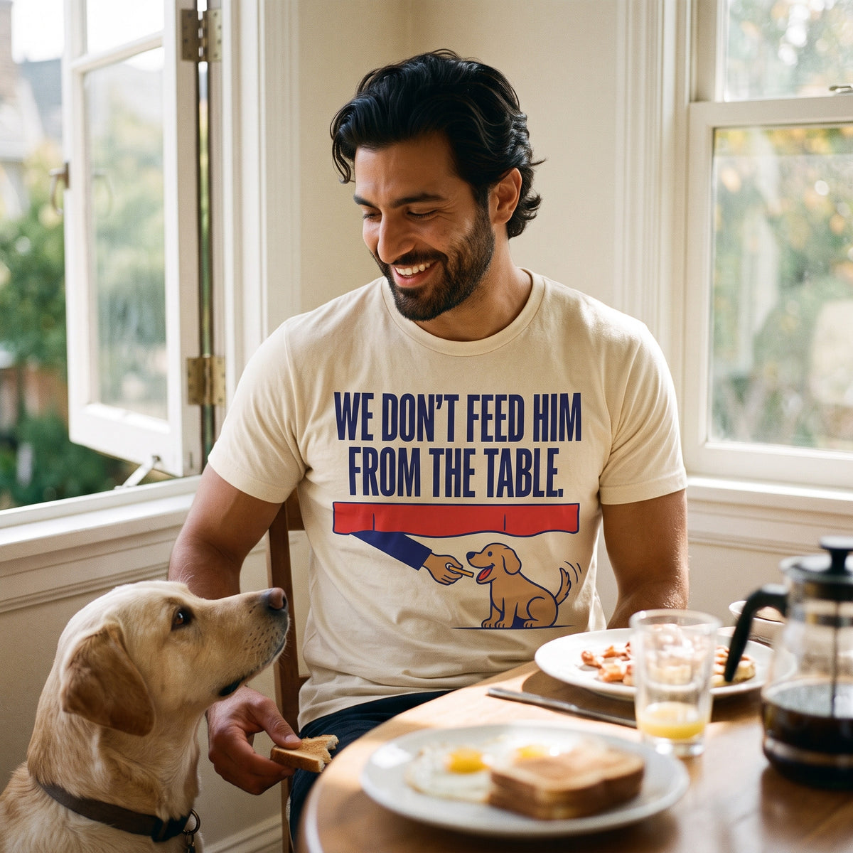 From The Table funny dog dad tee — lifestyle