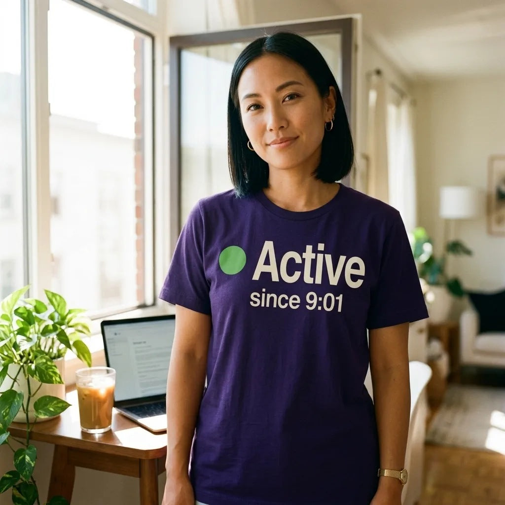 Active Since 9:01 presence status unisex t-shirt — lifestyle