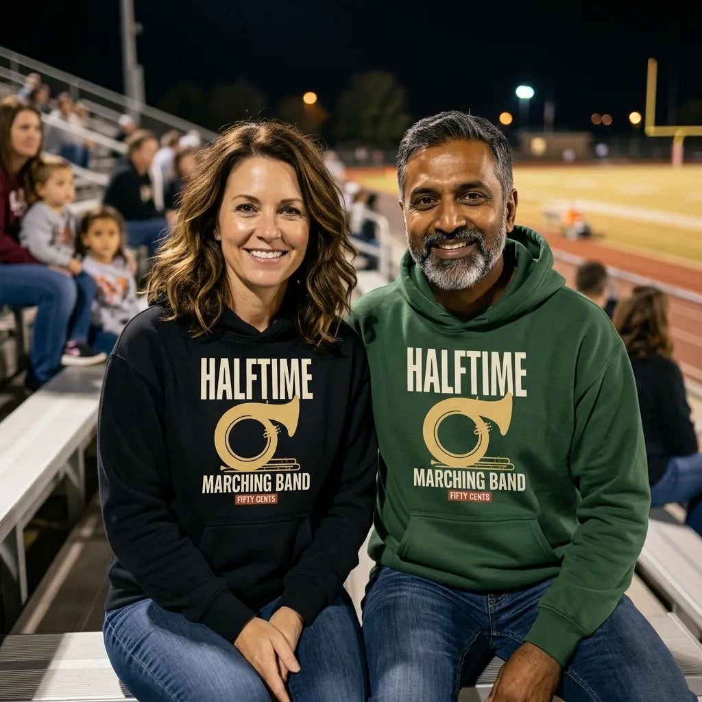 Official Halftime vintage marching band hoodie — lifestyle