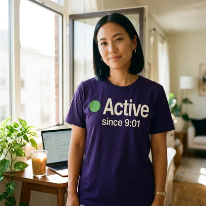Active Since 9:01 presence status unisex t-shirt — lifestyle