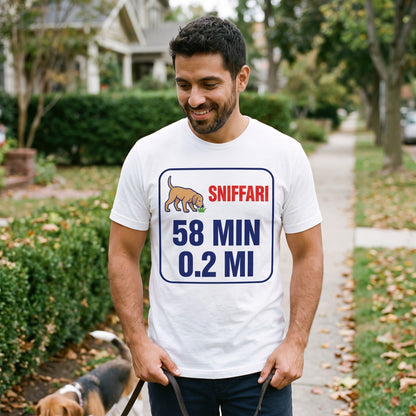 Sniff Walk Recap funny dog dad tee — lifestyle