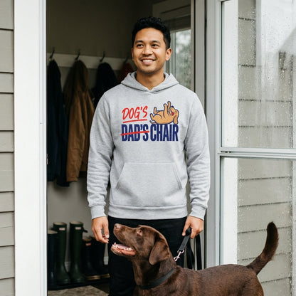 Dog's Chair funny dog dad hoodie — lifestyle