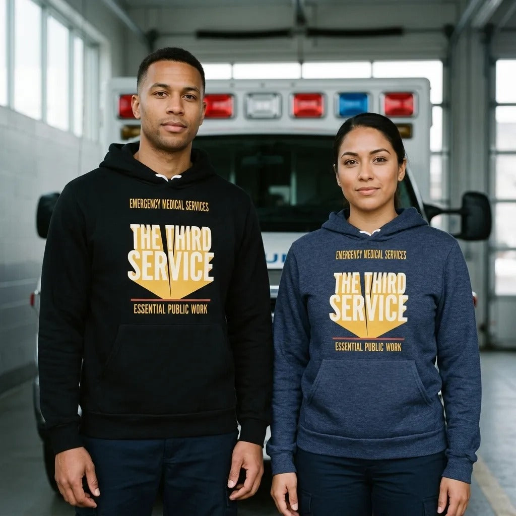 The Third Service EMS hoodie — lifestyle