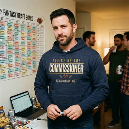 Office of the Commissioner fantasy football draft hoodie — lifestyle