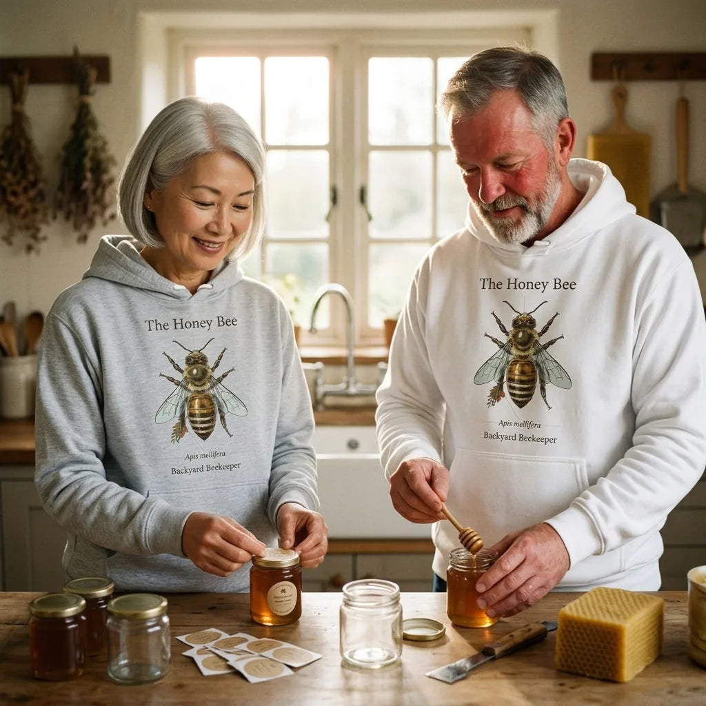 The Honey Bee Apis mellifera anatomical hoodie — lifestyle