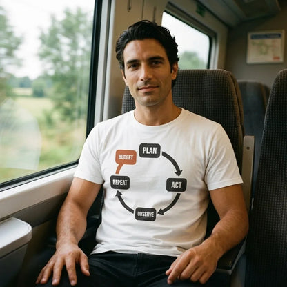 Plan Act Observe Repeat tee — lifestyle