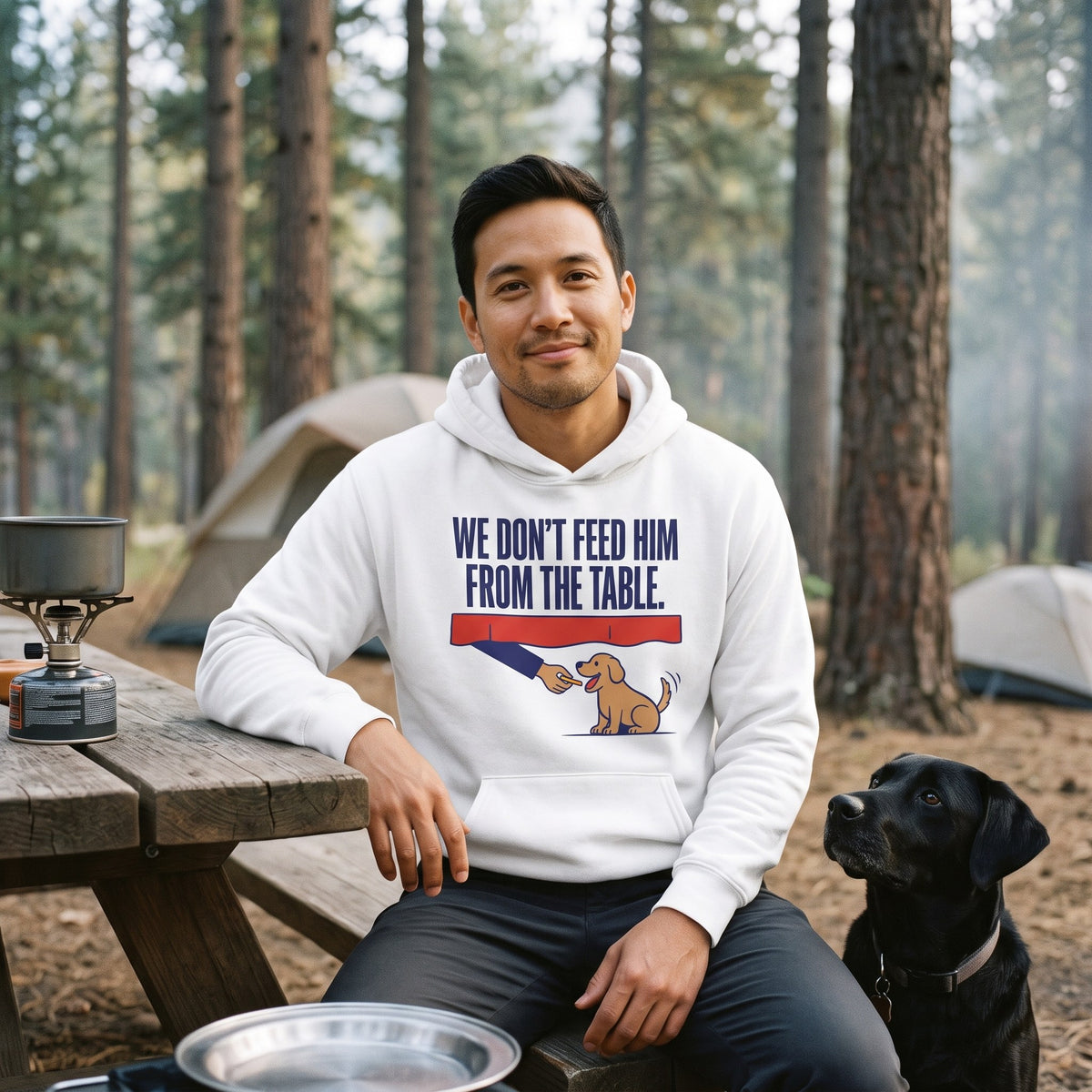 From The Table funny dog dad hoodie — lifestyle