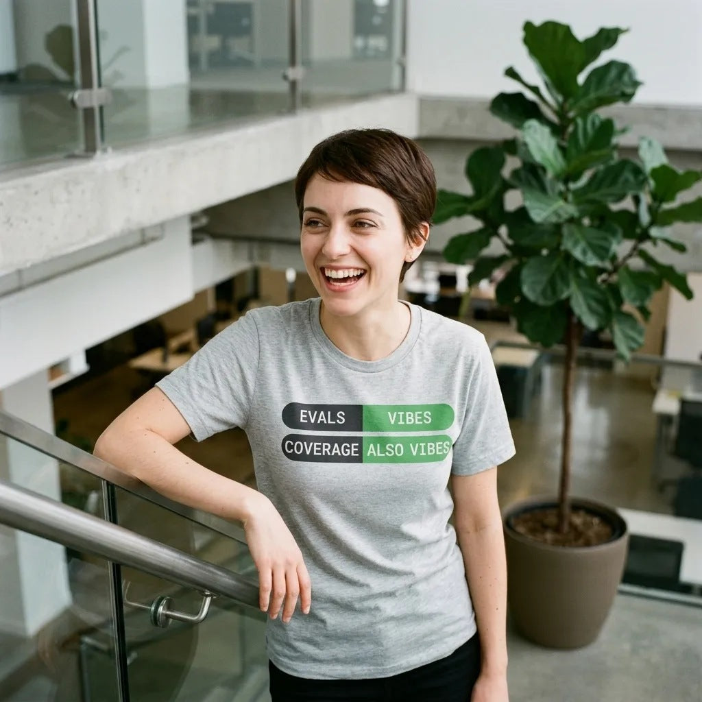 Eval Suite Vibes agentic AI engineer tee — lifestyle