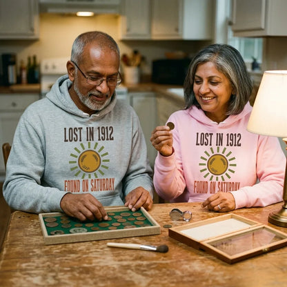 Lost in 1912 Found on Saturday retro metal detecting hoodie — lifestyle