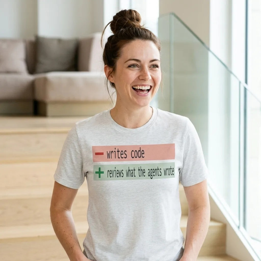 The Diff agentic AI engineer tee — lifestyle