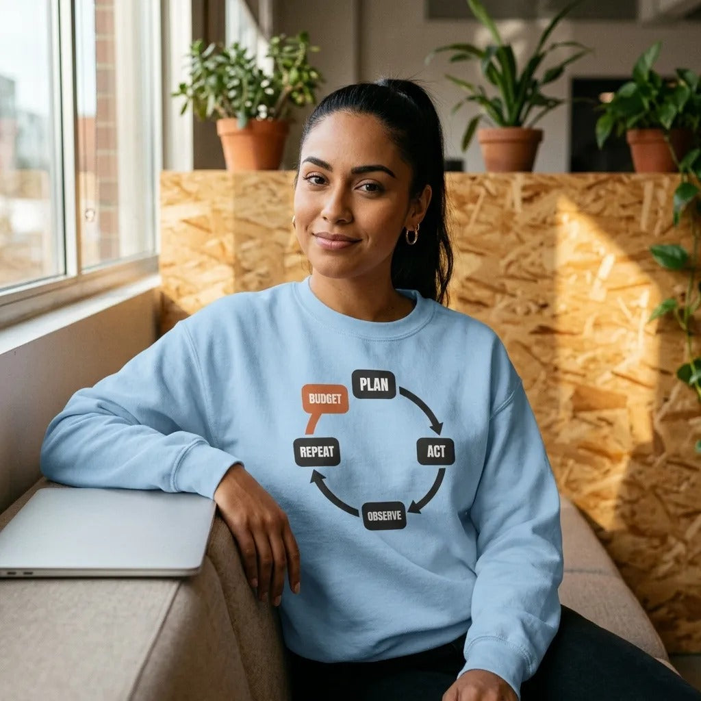 Plan Act Observe Repeat crewneck sweatshirt — lifestyle