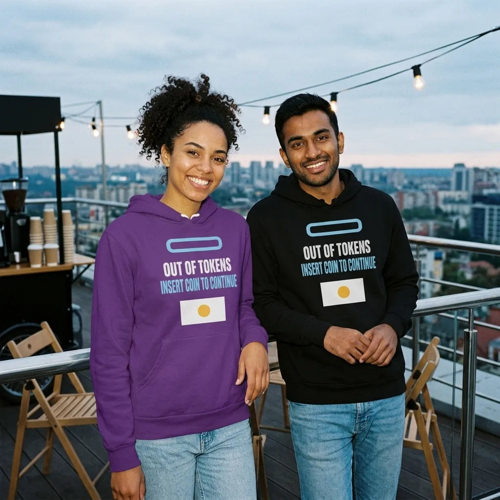 Insert Coin To Continue out of tokens hoodie — lifestyle
