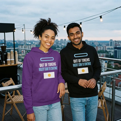 Insert Coin To Continue out of tokens hoodie — lifestyle