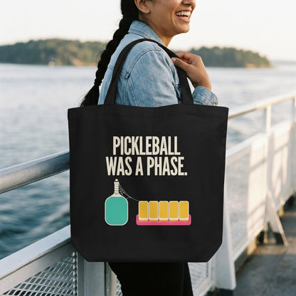 Pickleball Was A Phase funny mahjong tote bag — lifestyle